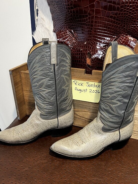 Dan Post Light Grey Antelope Cowboy Boots in Men\'s Size 11D main image 7